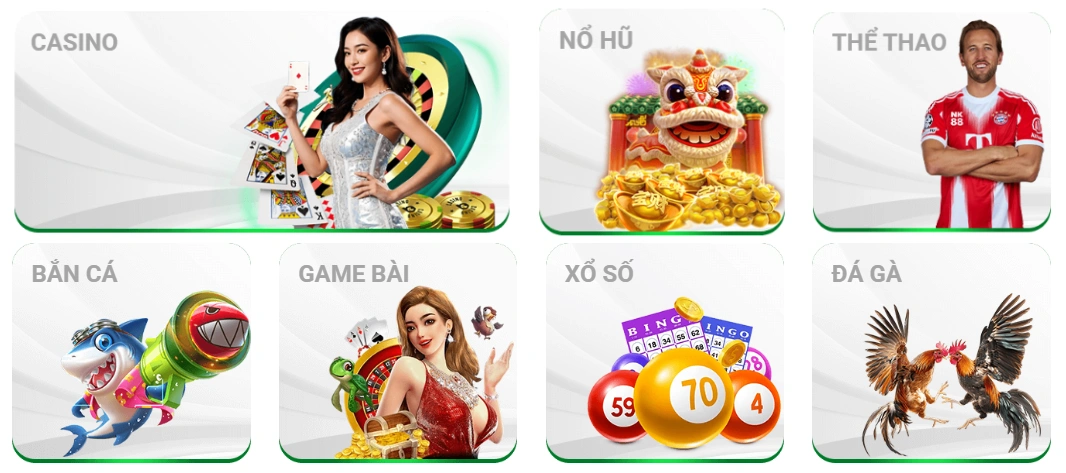 Các trò chơi cá cược hấp dẫn tại Nhà cái NK88